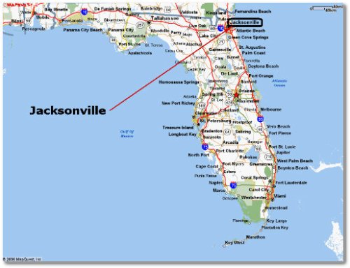 Par ordre alphabétique, des villes et des villages . - Page 34 Jacksonville-map-of-fl